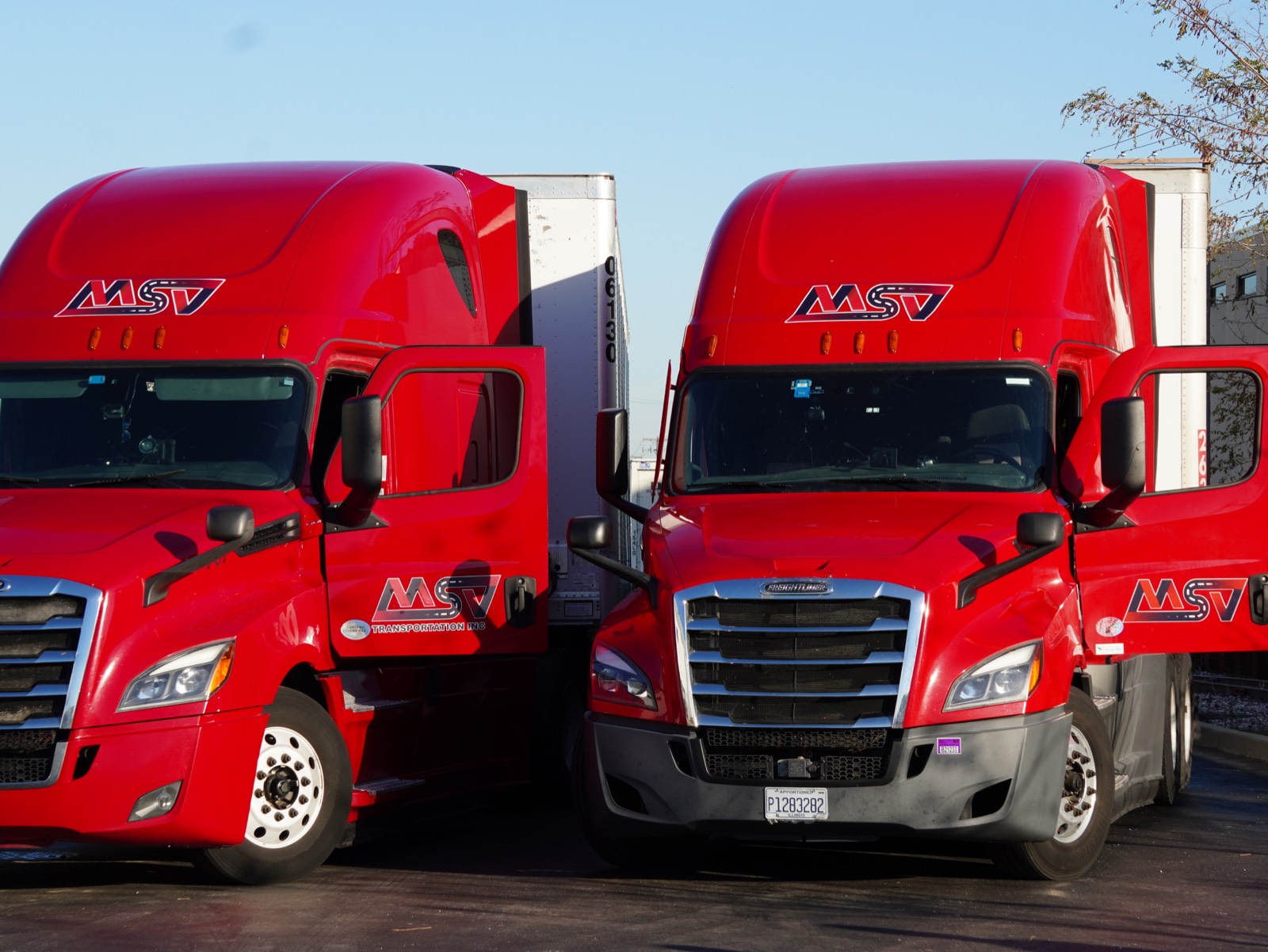 MSV Transportation red fleet trucks